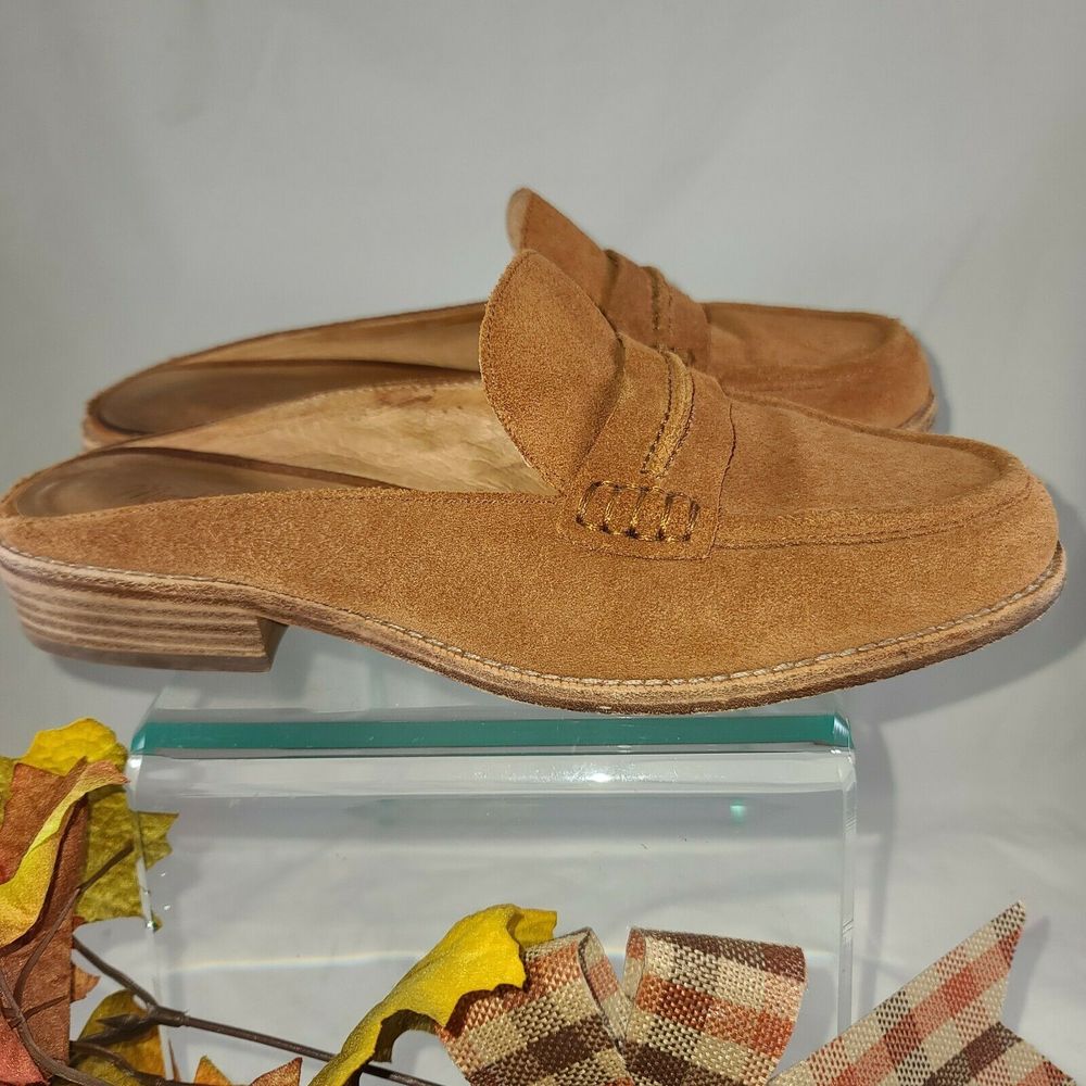 Madewell Elinor 9.5 Chestnut Suede Loafer Mule